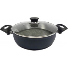 Ballarini Capri Granitium Σωτέζα με Καπάκι από Αλουμίνιο με Επίστρωση από Πέτρα 28cm